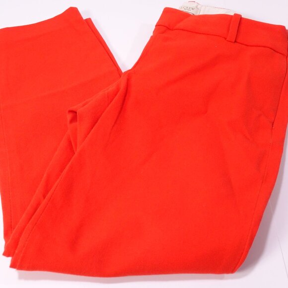 J.Crew Women's Stretch Minnie Pants in Poppy Red Sz 00 IRRG - Picture 4 of 9